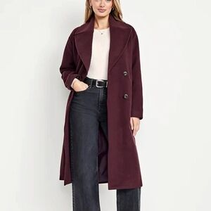 Vintage Burgundy Trench Coat
